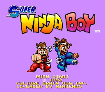 Super Ninja Boy (USA) screen shot title